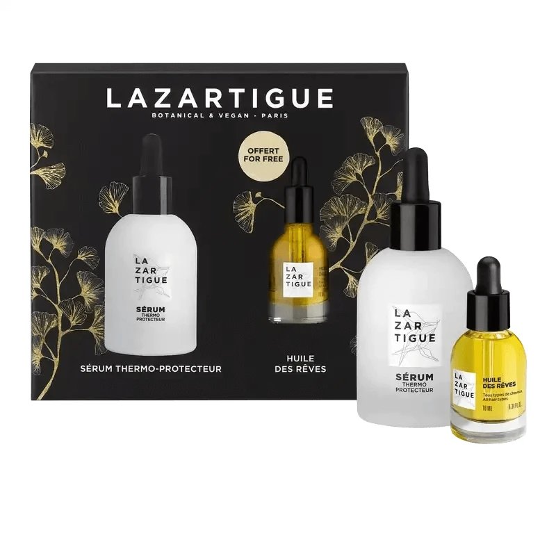 Lazartigue Christmas Set Ser termoprotector de Crăciun + Ulei uscat hrănitor , 2 unități