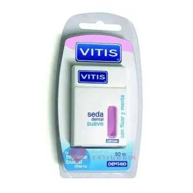 VITIS Ață dentară cu fluorură și mentă blândă 50 M