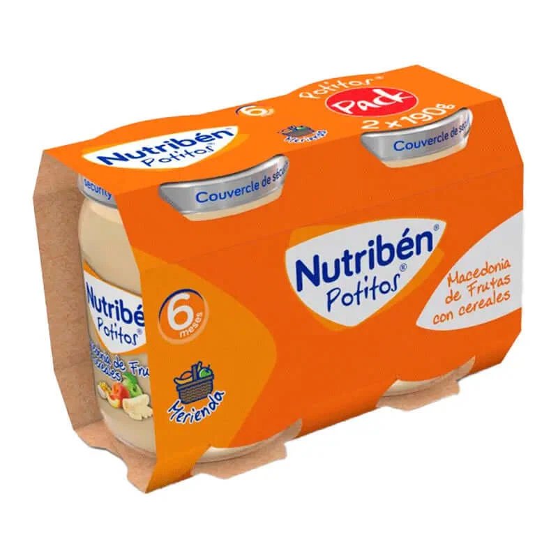 Nutriben Pack Pot Macedonia Cereale cu fructe 2X190 g