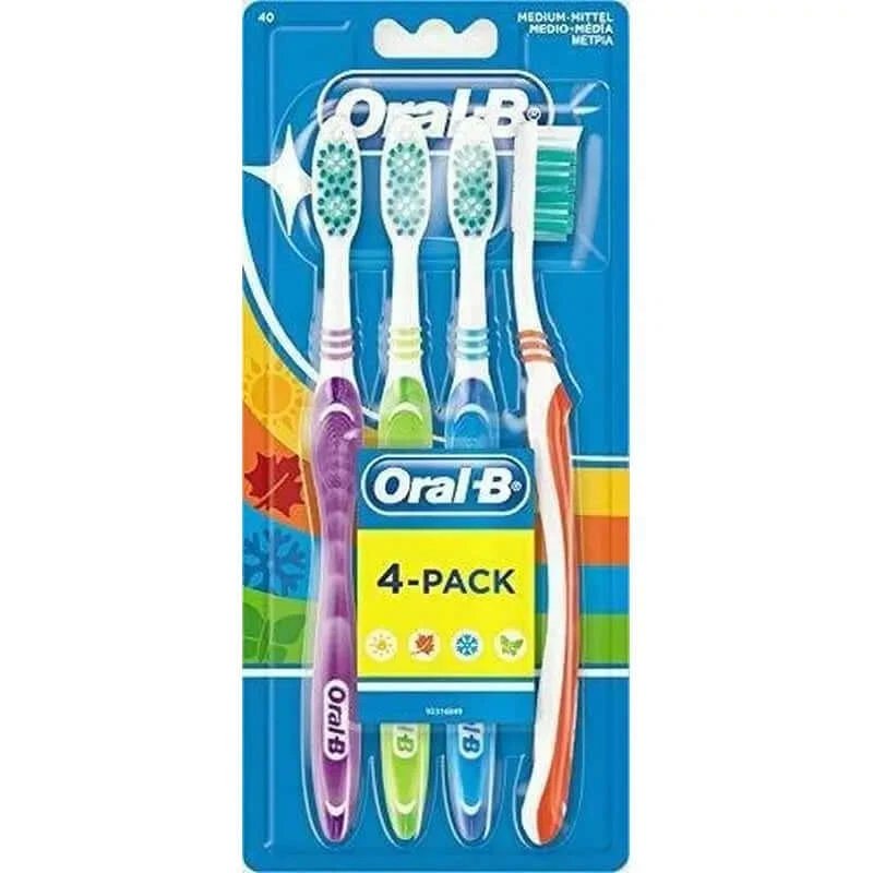 Periuță de dinți Oral-B Medium 123 Shiny Clean , 4 bucăți