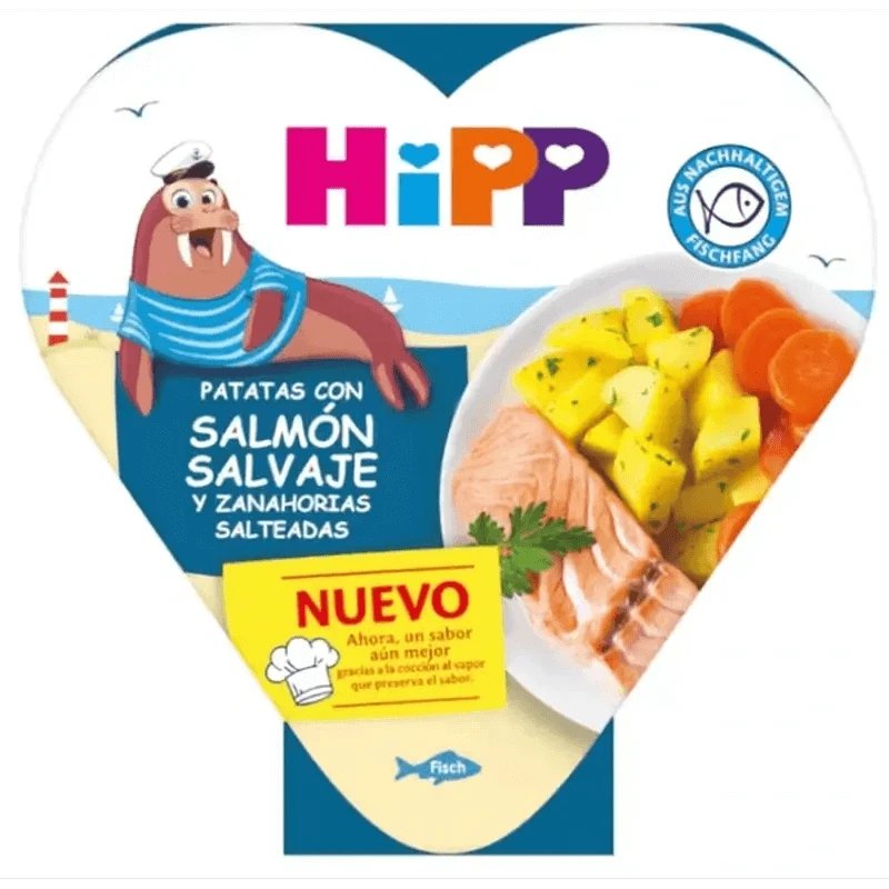 Hipp Morcovi și cartofi cu somon sălbatic, 250 G