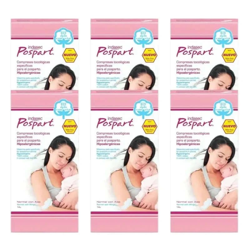 Indasec Pospart tampon normal cu aripi , 6 x 14 unități