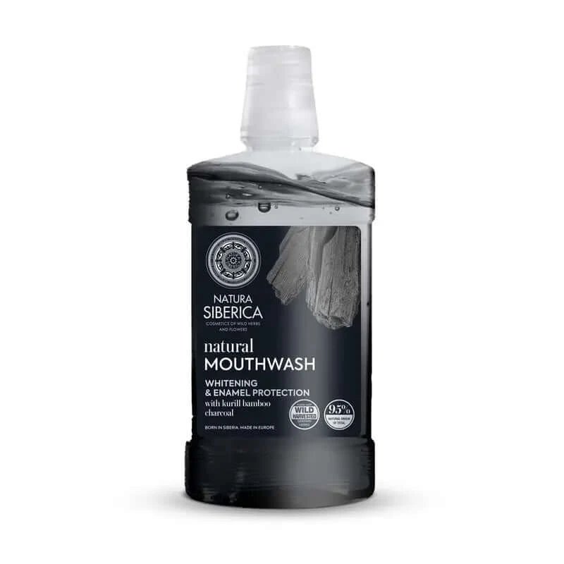 Natura Siberica Oral Care Apă de gură naturală cu cărbune de bambus Na, 520 ml