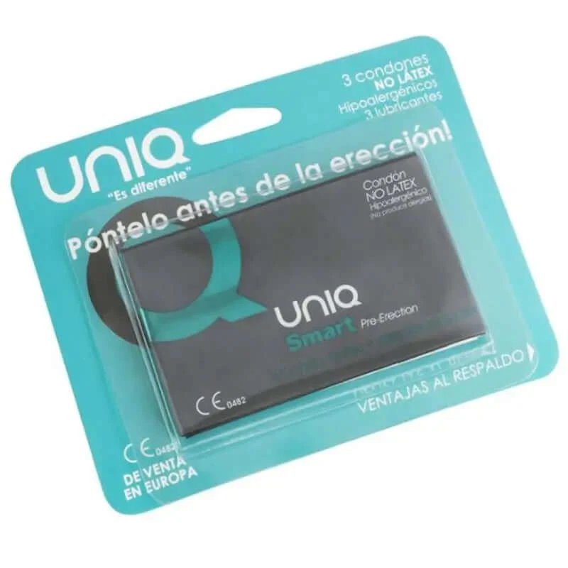 Uniq Smart Pre-Erection prezervative fără latex 3 unități