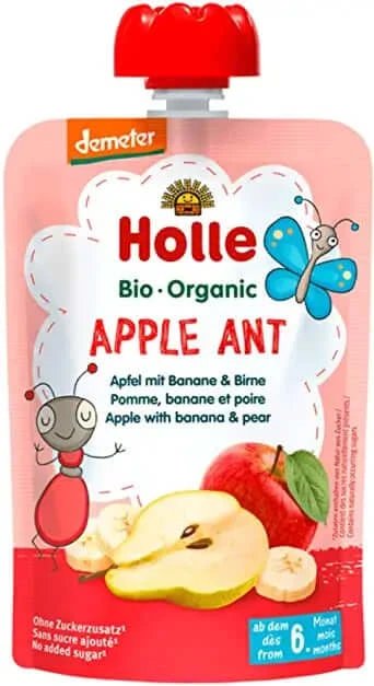 Pouche Holle cu mere, banane și pere