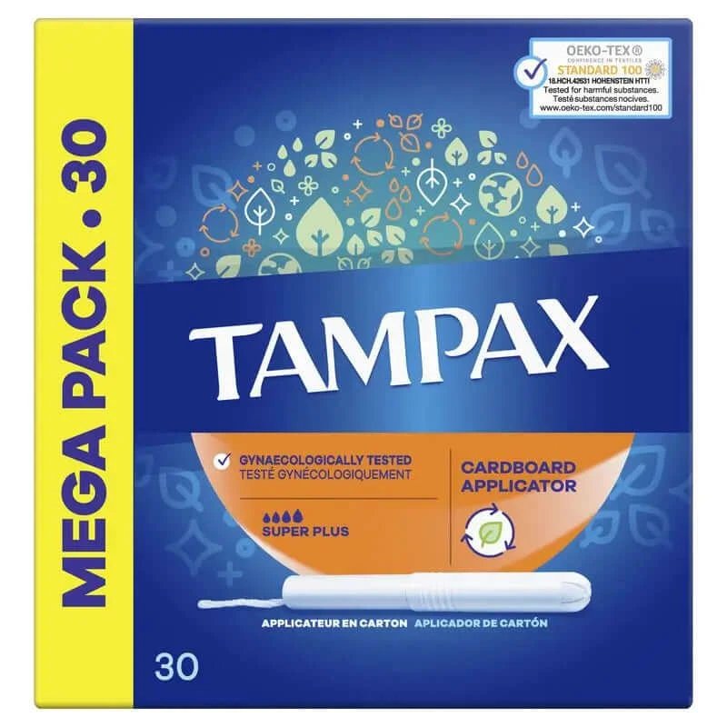 Tampax Super Plus Tampoane cu aplicator , 30 unități