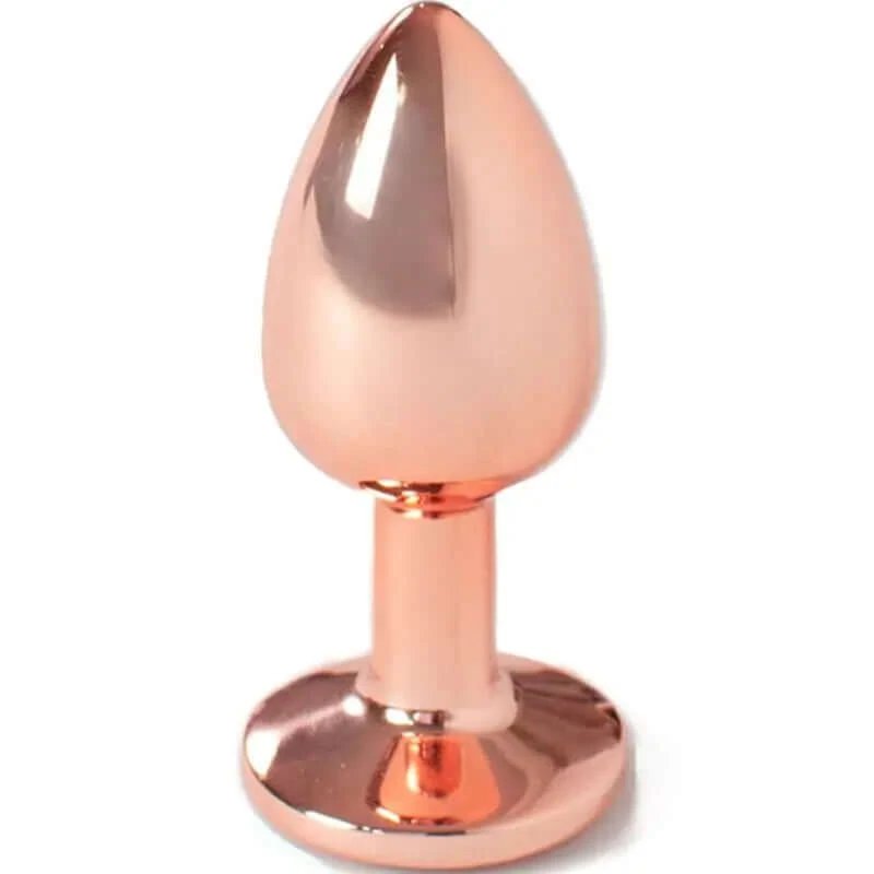 Secret Play Metal Butt Plug Roz Gold Dimensiune S 7 Cm