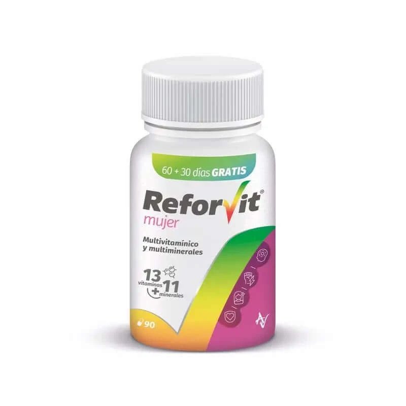 Reforvit Supliment alimentar zilnic pentru întărirea zilnică, adecvat vârstei și sexului pentru femei Format de economii, 90 capsule