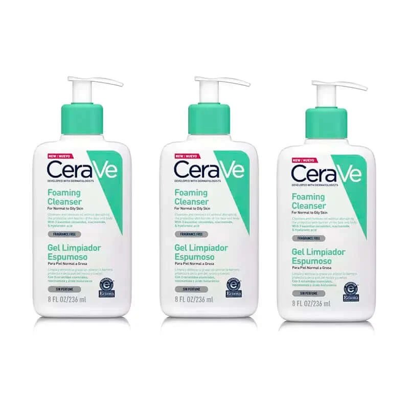 CeraVe Triplo Gel spumant de curățare, 3 x 236 ml