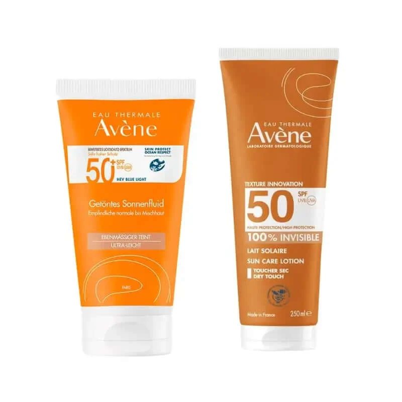 Avène Fluid Spf 50+ Color 50 Ml + Lapte invizibil Spf 50 250 Ml
