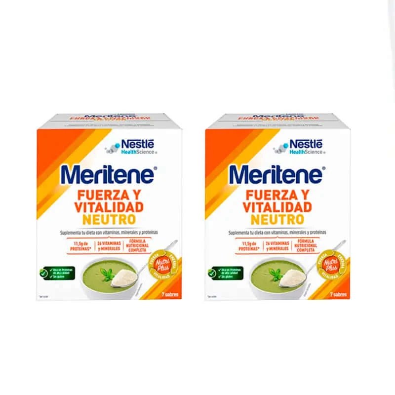 Meritene Strength & Vitality Smoothie Aromă Neutră 7X2 pliculețe, 50 Gr