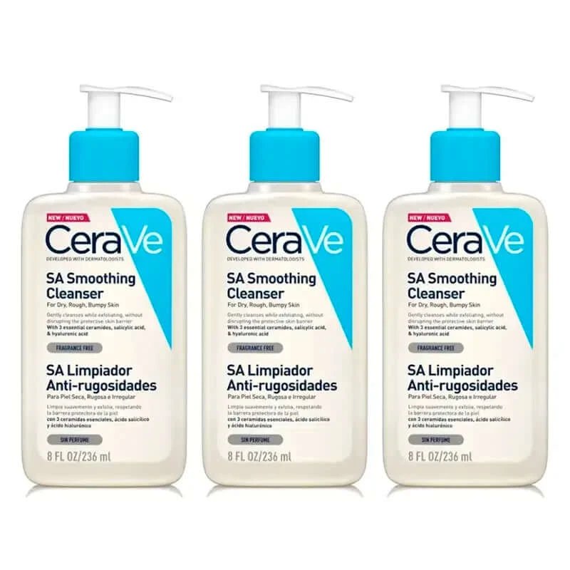 CeraVe Anti-Roughness Cleaner, pachet 3 x 236 ml