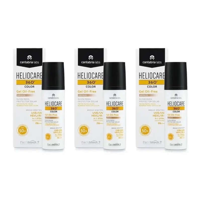 Heliocare 360º Colour Gel Oil Free Bronze Spf50+, 3X50 Ml