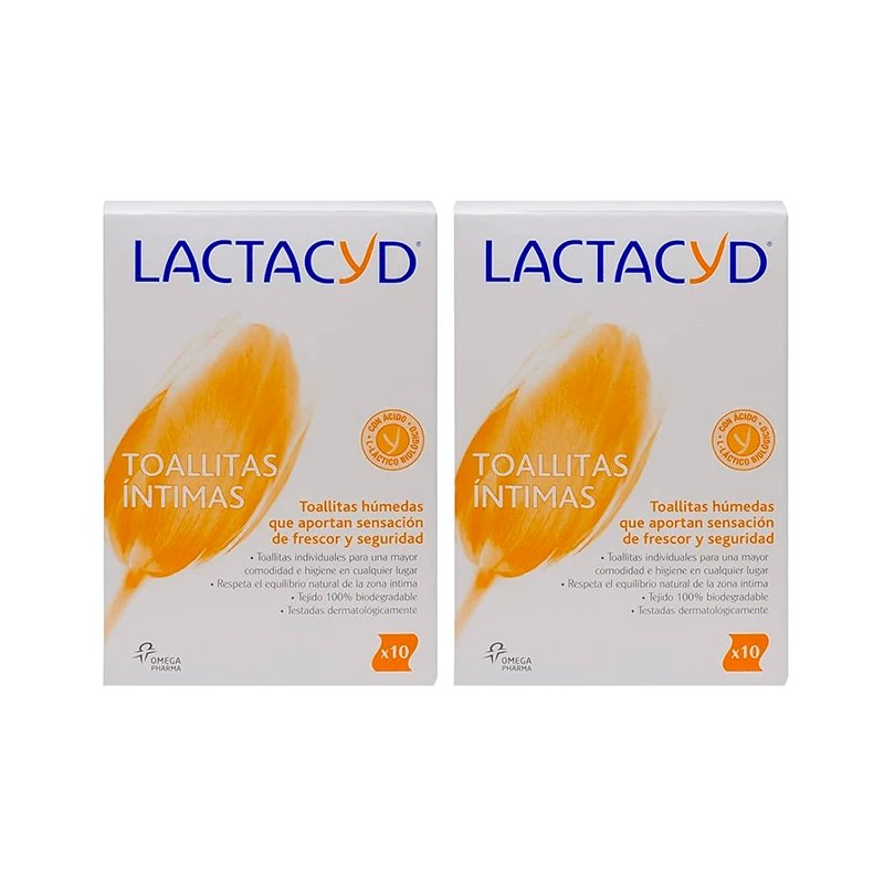 Lactacyd Duplo Șervețele igienice intime individuale 2 x 10 unități