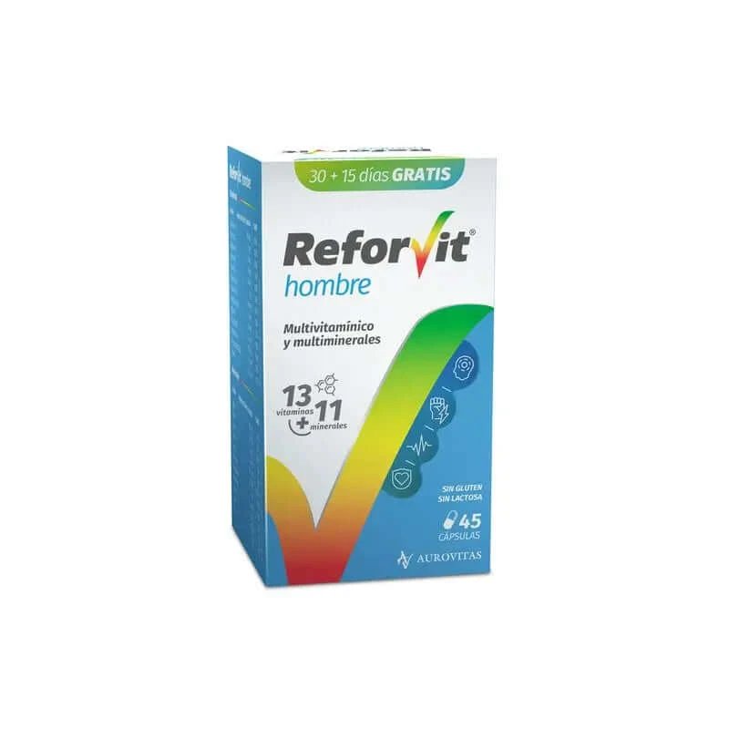 Reforvit Supliment alimentar zilnic pentru întărirea zilnică, adaptat la nevoile vârstei și sexului bărbaților, 45 capsule