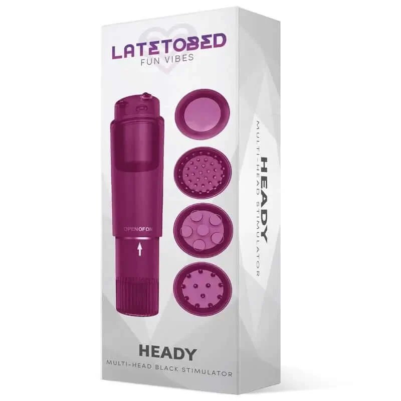 Latetobed Stimulator Heady cu 4 capete Violet