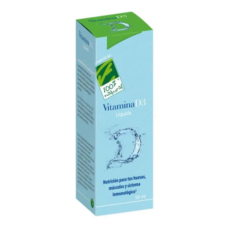 100%Natura Vitamina D3 lichidă, 50 ml