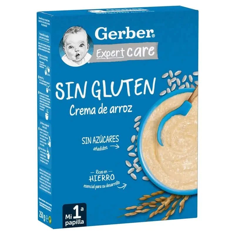 GERBER Cremă de cereale din orez fără gluten 250g