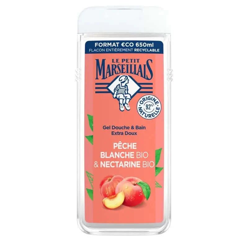 Le Petit Marseillais Gel de duș extra delicat pentru corp, Piersică albă și nectarină Bio , 650 ml