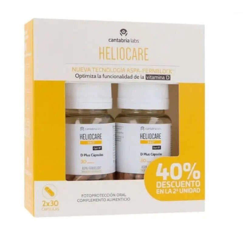 Heliocare Pack Duplo 360º D Plus Capsule, 1 unitate