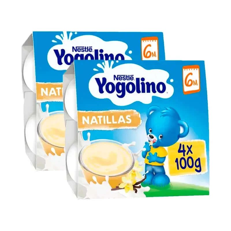 Nestlé Yogolino Deserturi cu cremă cu aromă de vanilie, pachet 2, 4X100g