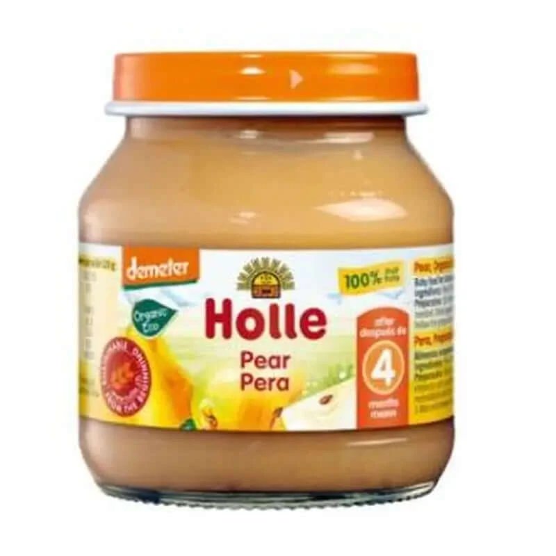Holle 100% Pear Mini Pear Jar 4Luni 125Gr. Demeter