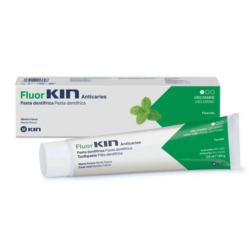 KIN Fluorkin Anticari pastă de mentă, 125 ml