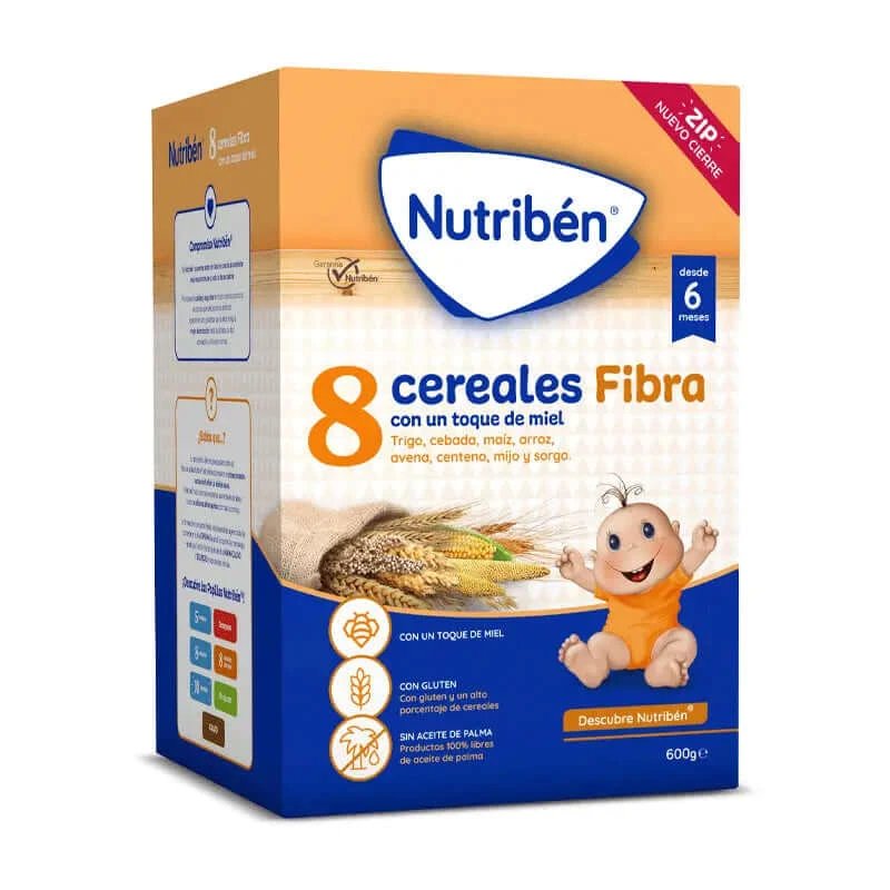 Nutriben Papilla 8 Cereale Miere Fibre 600 g