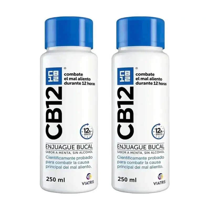 Cb12 Apă de gură cu mentă Apă de gură cu aromă de mentă pentru halitoză, 2X250 Ml