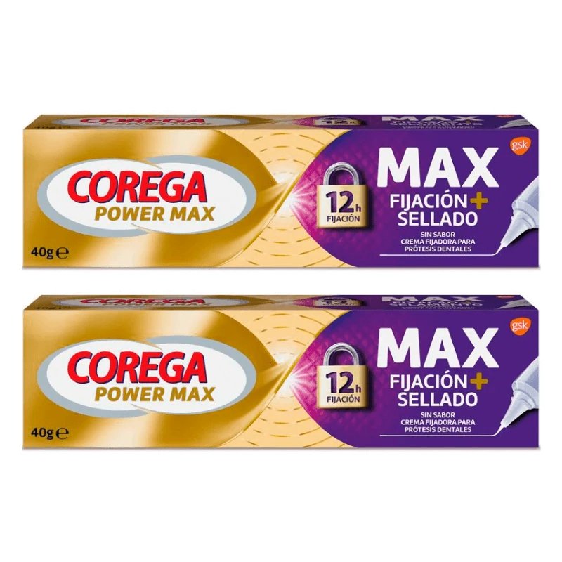 Corega Duplo Maximo Cremă de fixare pentru etanșare, 2 x 40 gr
