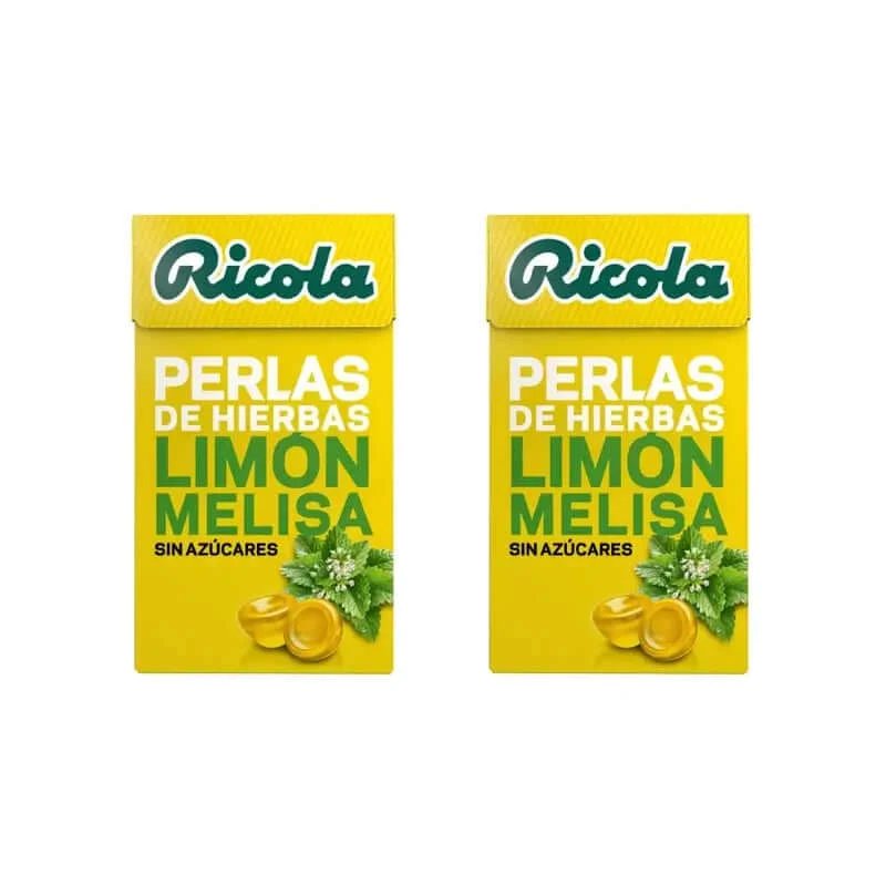Ricola Perle fără zahăr Lemon, 2X25 G