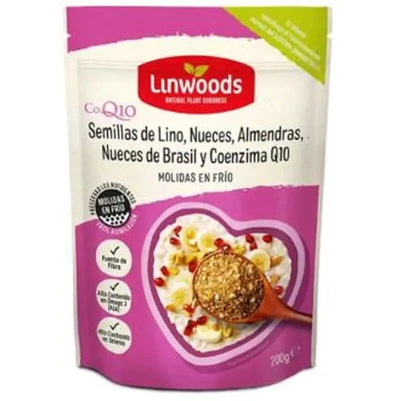 Linwoods semințe de in cu nuci migdale Q10 200Gr.