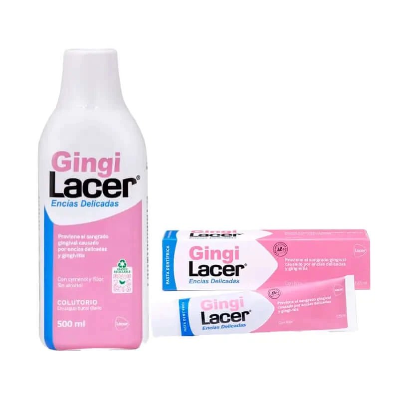 Lacer Pack Gingilacer Apă de gură, 500 Ml + Gingilacer Pastă de dinți 125 Ml