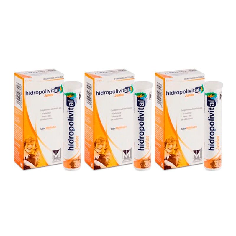 Hidropolivital Junior Triplo Supliment alimentar 3 x 40 tablete masticabile