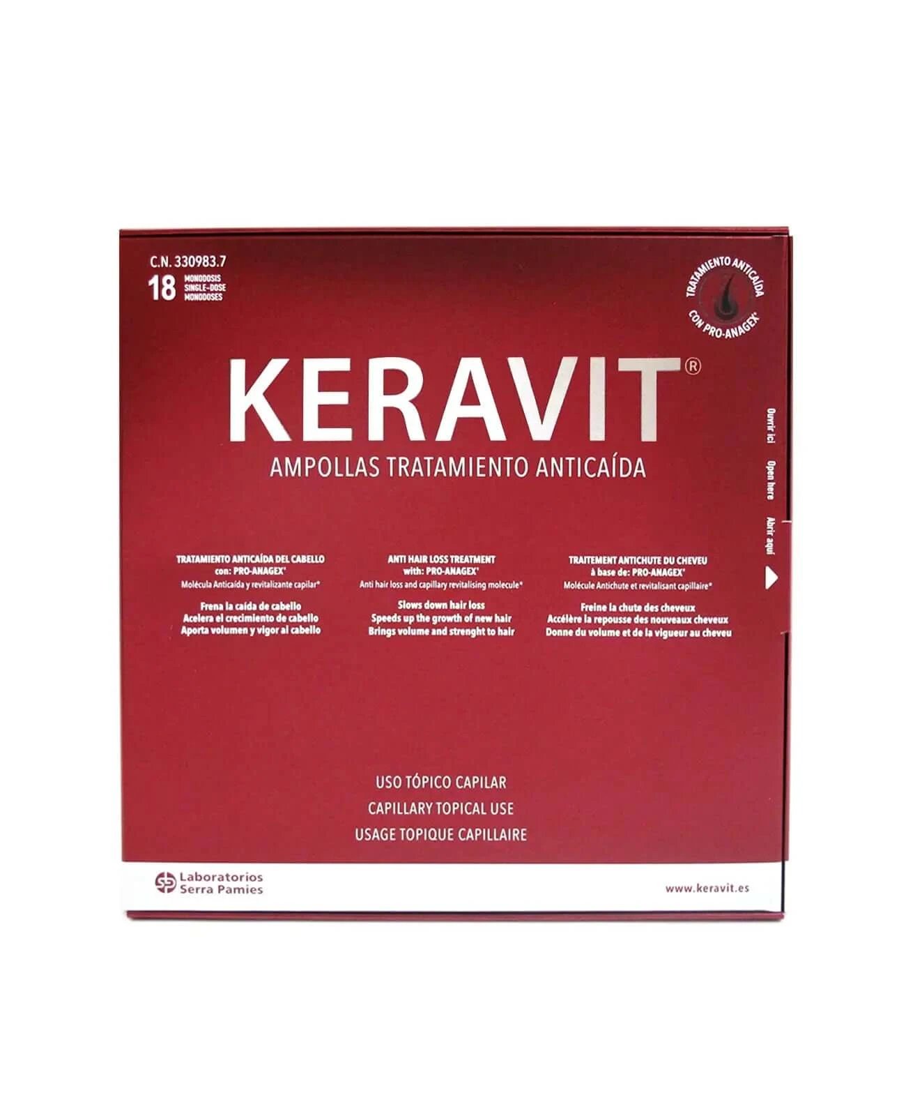 Keravit Anti-pierdere a părului fiole , 6 ml