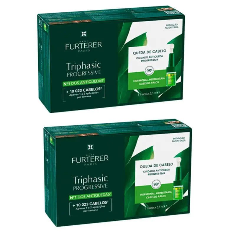 Rene Furterer Pack Triphasic pierderea progresivă progresivă a părului, 8 sticle