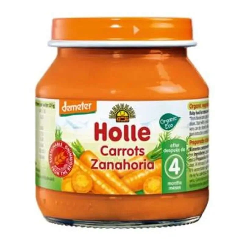 Holle Mini borcan pentru morcovi 4luni 125Gr. Demeter