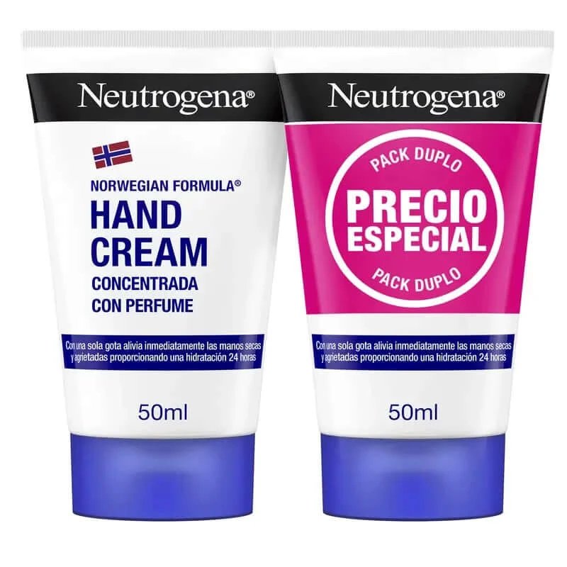 Neutrogena Cremă de mâini reparatoare concentrată cu parfum, 2 X 50 ml