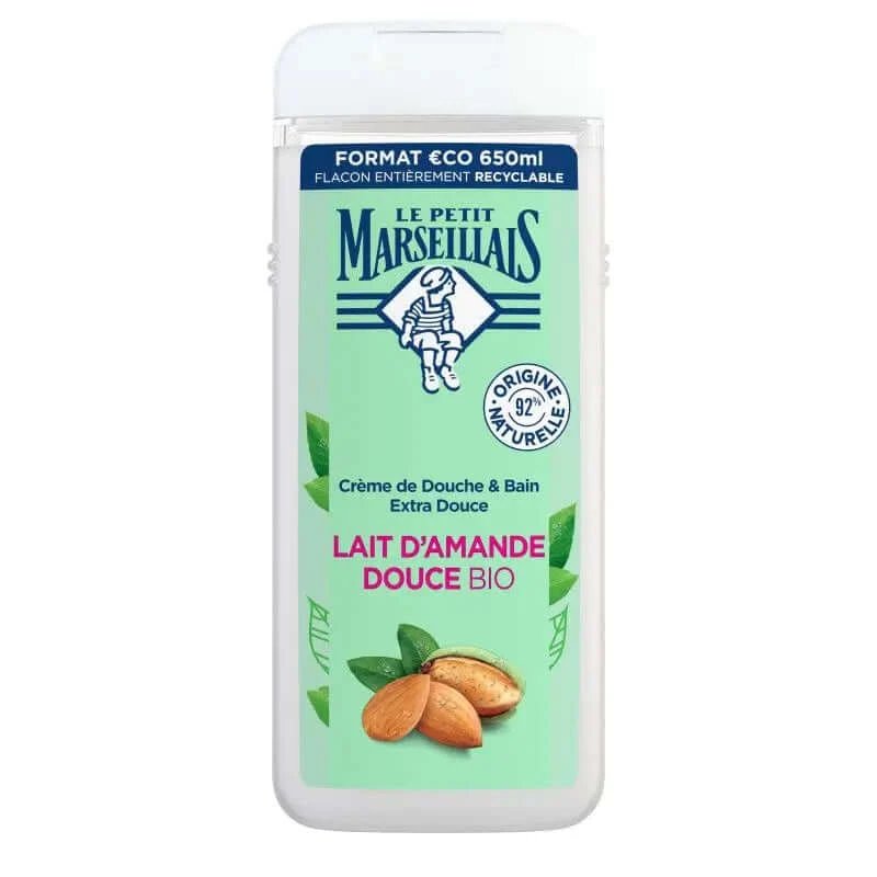 Le Petit Marseillais Gel de duș extra delicat pentru corp, lapte de migdale dulci bio, 650 ml