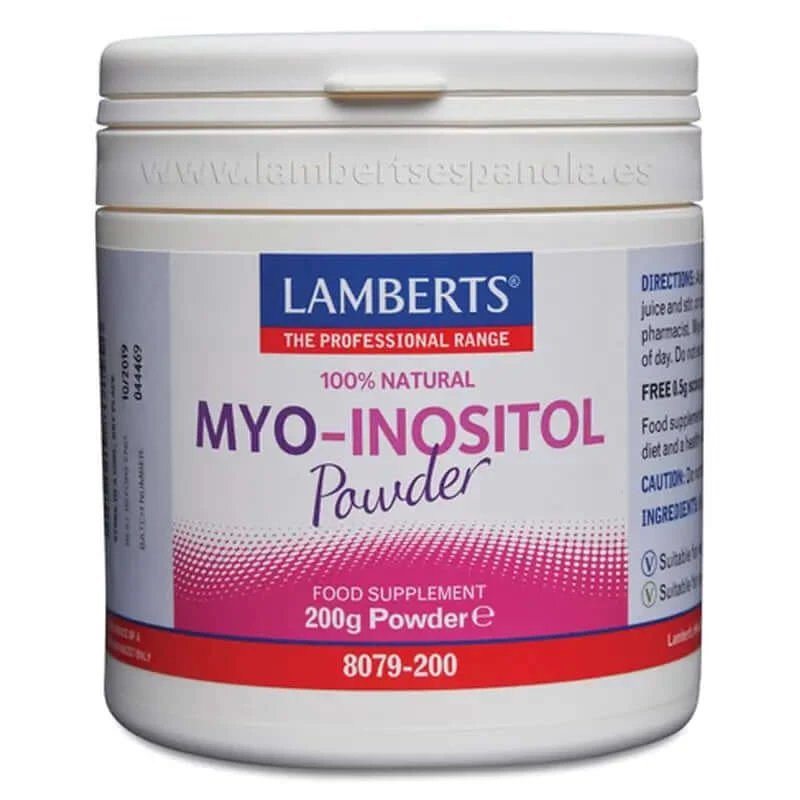 Lamberts Myo Inositol pulbere 100% naturală , 200 g