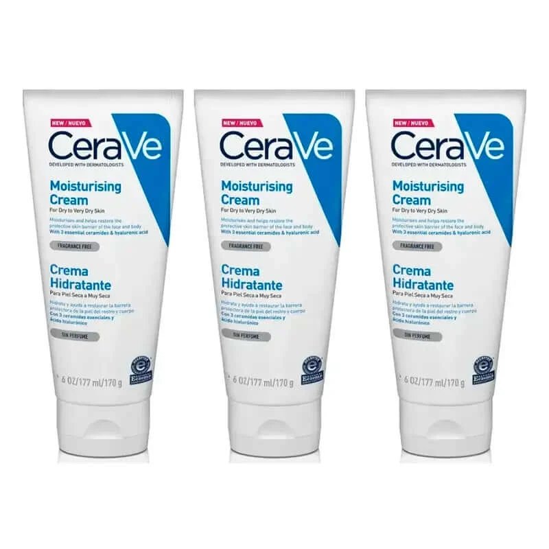 CeraVe Cremă hidratantă, pachet 3 x 177 ml