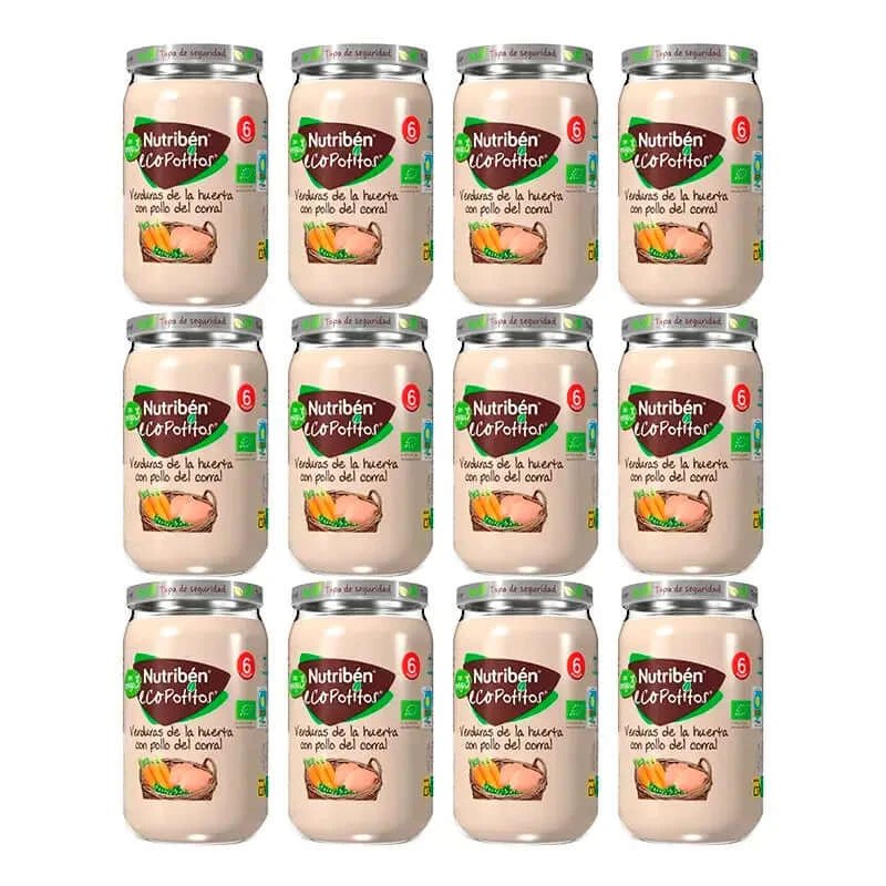 Nutriben Potito Eco Pui și legume , 12 x 235 grame