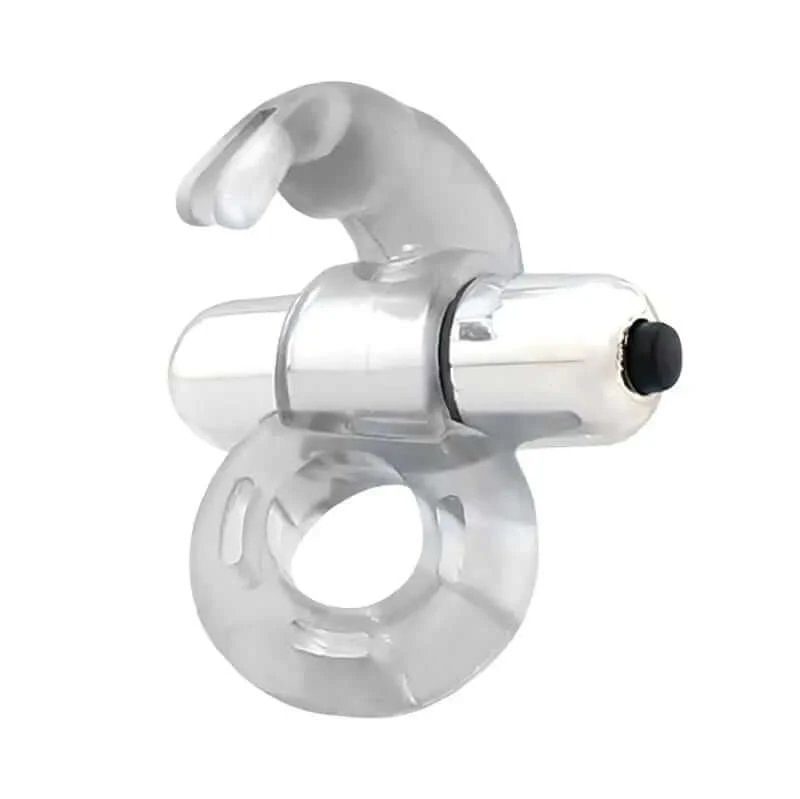 Latetobed Inel vibrator cu iepure transparent