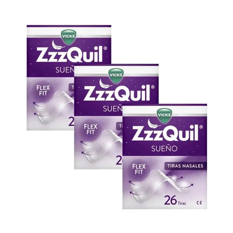 Benzile nazale Zzzquil Sleep, respiră și dormi mai bine, 3X26 benzi