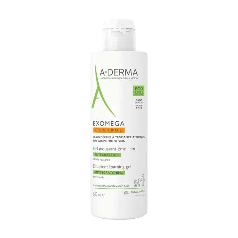 A-Derma Exomega Control Gel de curățare emolient 500 ml