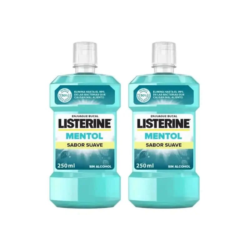 Apa de gură Listerine Mentol Mild Flavour Pachet 2 x 250 ml