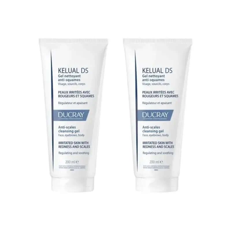 Ducray Kelual Ds Gel de curățare facială, 2X200 Ml