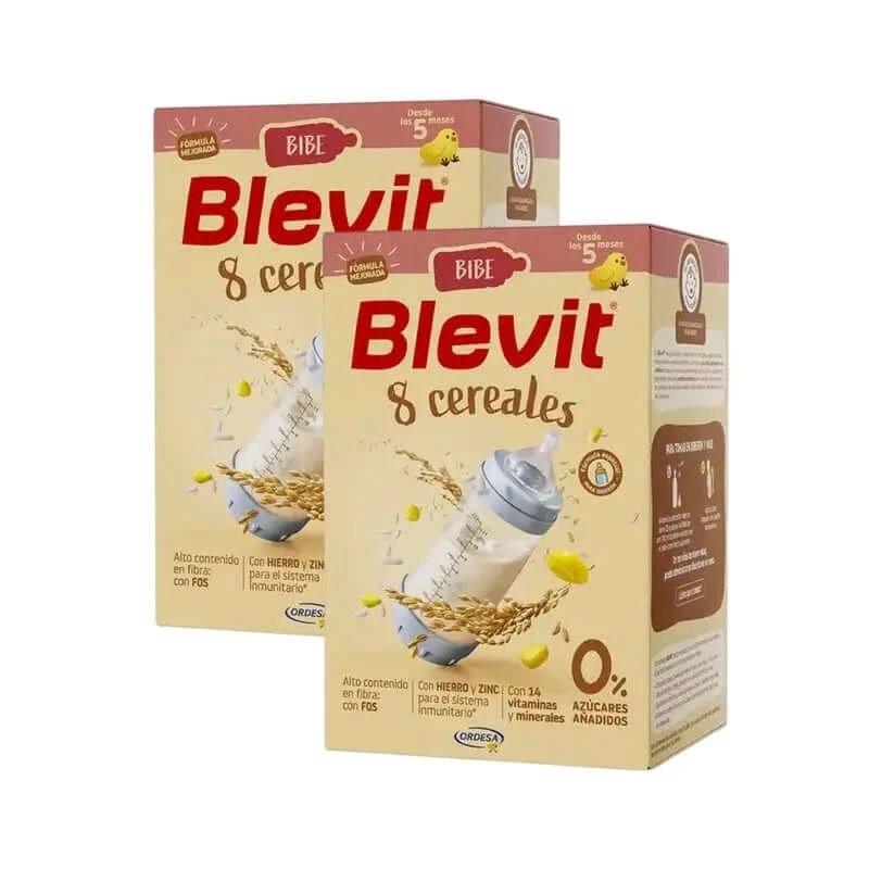 Blevit Hrănitoare pentru sugari Bibe 8 Cereale, 2X500 Grs