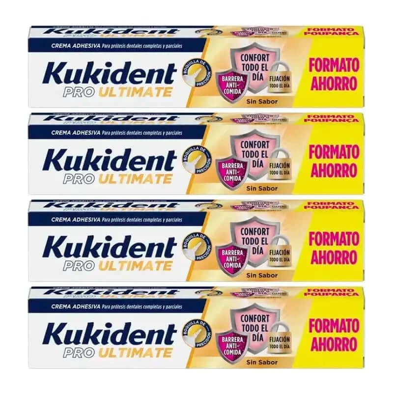 Kukident Quadruple Pro Ultimate Flavourless, 4 x 57 Gr