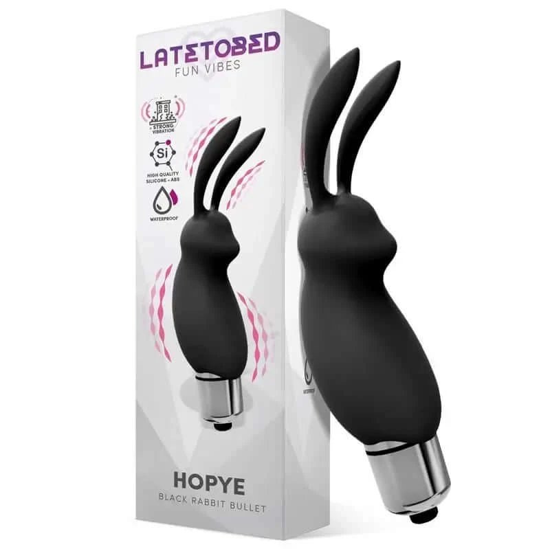 Latetobed Silicone Bunny Vibrating Bullet Negru